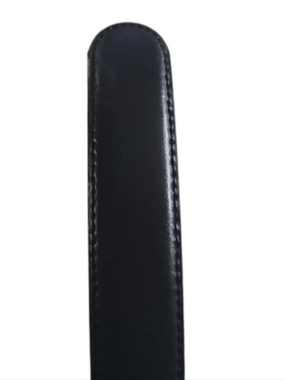 Italian Leather Belt Women’s L Black Gold Buckle Made in Italy Quiet Luxury